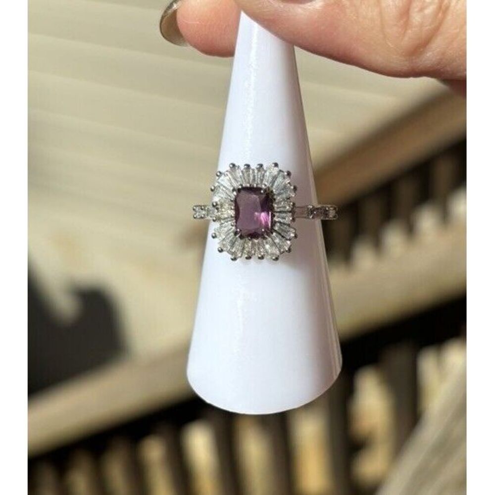 Bomb‎ Party Ring RBP4517 Sz 6 The Calista Ring LC Dark Amethyst Rhodium Plating